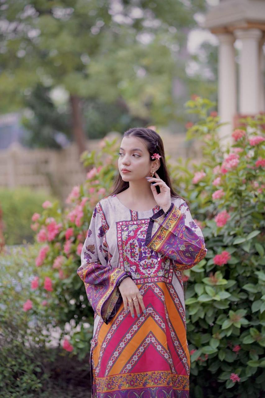 Luxurious Multi Embroidered 2-Piece Set